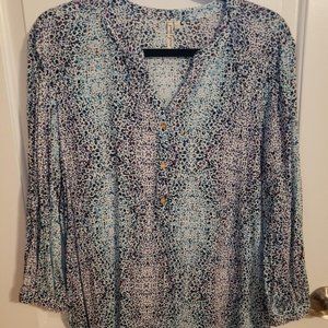 V-neck Pullover Blouse Multicolor XL